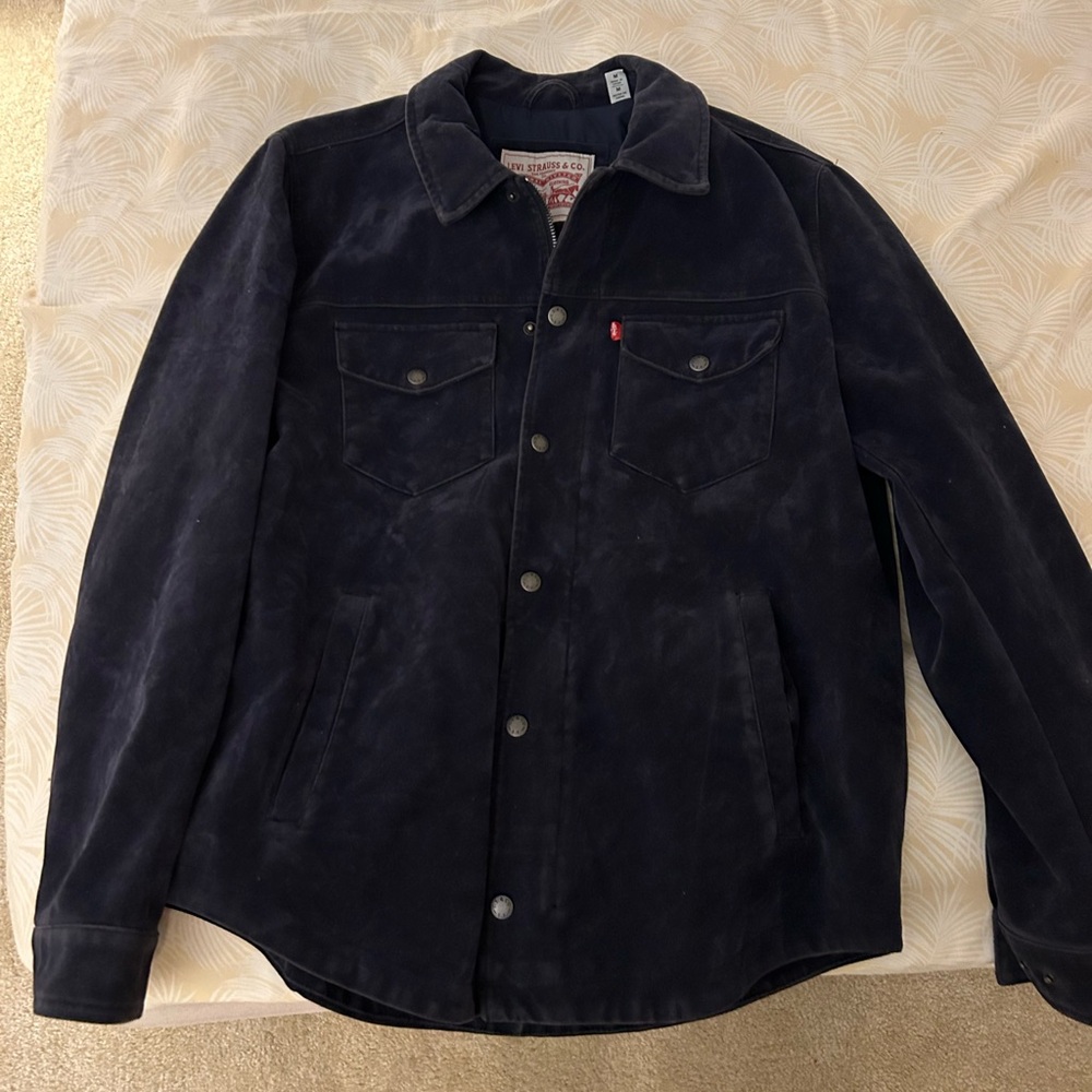 Levi's Men's Navy Suede Jacket